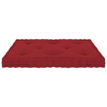 vidaXL Coussin de plancher de palette Rouge bordeaux 73x40x7 cm Coton