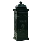 Boîte aux lettres à pilier aluminium vintage antirouille vert 02_0041555