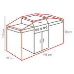 Perel Garden Housse de barbecue d'extérieur 195 cm