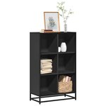 vidaXL Bibliothèque noir 65 5x33x107 5 cm bois d'ingénierie