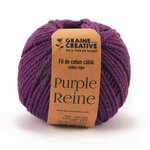 Fil de coton câblé violet idéal pour macramé  frange et knot