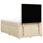vidaXL Sommier à lattes de lit avec matelas crème 120x190 cm tissu