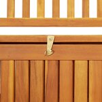 vidaXL Banc de rangement de jardin 120 cm bois d'acacia solide