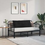 vidaXL Coussin de Dos Noir 120 x 19 x 50 cm tissu