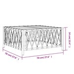 vidaXL Table de jardin anthracite 70x70x34 cm tissu tissé