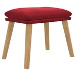 vidaXL Repose-pied Rouge bordeaux 45x29 5x35 cm Velours