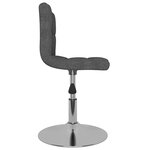 vidaXL Chaise pivotante à manger Gris foncé Tissu