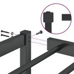 vidaXL Cadre de lit métal sans matelas noir 75x190 cm