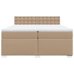 vidaXL Sommier à lattes de lit avec matelas Cappuccino 200x200 cm