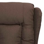 vidaXL Fauteuil électrique de massage Taupe Tissu