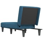 vidaXL Chaise longue bleu velours