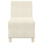 vidaXL Unité de Sofa Modulaire Sans Accoudoirs 2 Pièces Crème