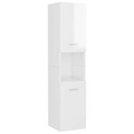 Vidaxl ensemble de meubles de salle de bain blanc brillant aggloméré