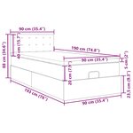 vidaXL Cadre de lit ottoman avec matelas rose 90x190 cm velours