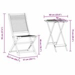 vidaXL Ensemble de mobilier d'extérieur 3 Pièces 60 x 60 x 75 cm
