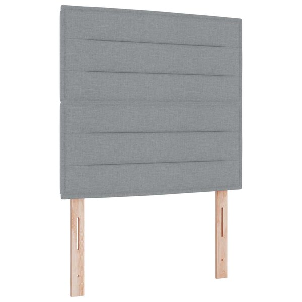 vidaXL Tête de lit LED avec bandes LED Gris clair 100 cm tissu