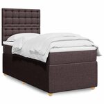 vidaXL Sommier à lattes de lit avec matelas Marron foncé 100x200 cm