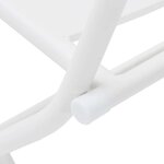 vidaXL Ensemble de bistro pliant 3 pièces – Table carrée blanche en acier