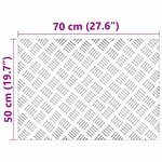 vidaXL Plaques à damier 4 Pièces Argent 70 x 50 cm Aluminium