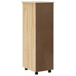 vidaXL Cabinet Roulant avec Tiroirs avec roue MOSS Vernis transparent