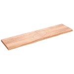 vidaXL Dessus de table marron clair bois chêne massif traité