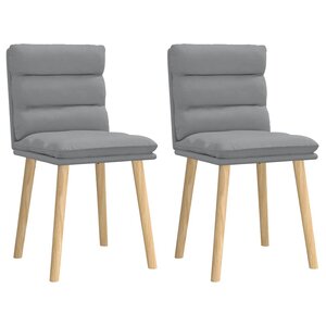 vidaXL Chaises à manger lot de 2 gris clair tissu