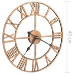 vidaXL Horloge murale Métal 40 cm Doré