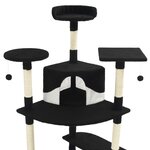vidaXL Arbre à chat avec griffoirs en sisal 203 cm noir et blanc