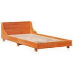 vidaXL Cadre de lit sans matelas cire marron 100x200cm bois pin massif