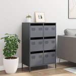vidaXL Buffet haut anthracite 68x39x101 5 cm acier