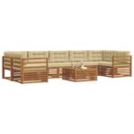vidaXL Ensemble de canapés d'extérieur 8 Pièces Naturel et Beige