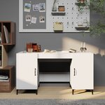 vidaXL Bureau Blanc 140x50x75 cm Bois d'ingénierie