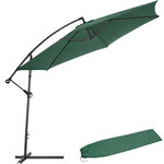 Tectake Parasol 350 cm avec housse de protection - vert