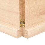 vidaXL Étagère murale 120x40x(2-4) cm bois de chêne massif non traité