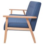 vidaXL Ensemble de canapés 3 Pièces Tissu Bleu