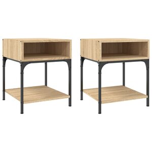 vidaXL Tables de chevet 2 Pièces chêne sonoma 40x41x50 cm bois ingénierie