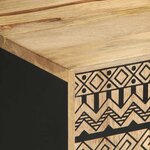 vidaXL Meuble TV noir 105x33 5x46 cm bois massif manguier brut