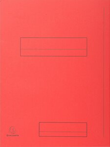 Paquet de 50 chemises 2 rabats JURA en carte 240 g Rouge EXACOMPTA