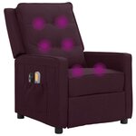 vidaXL Fauteuil électrique de massage Violet Tissu