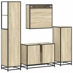 vidaXL Ensemble de meubles de salle de bain 4 Pièces chêne sonoma