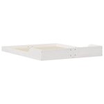 vidaXL Cadre de lit Blanc 160 x 220 cm Bois massif en pin