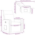 vidaXL Fauteuil inclinable électrique Bleu Tissu