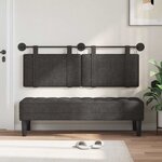 vidaXL Tête de lit suspendue Noir PU antique