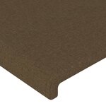 vidaXL Tête de lit à LED Marron Foncé 160x5x78/88 cm Tissu