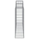vidaXL Paniers à gabions arqués 2 Pièces 200x30x100/120 cm Fer galvanisé