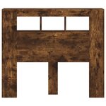vidaXL Tête de lit à LED chêne fumé 120x18 5x103 5cm bois d'ingénierie