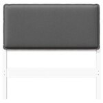 vidaXL Tête de lit capitonnée Blanc et gris clair 75 cm Pin massif