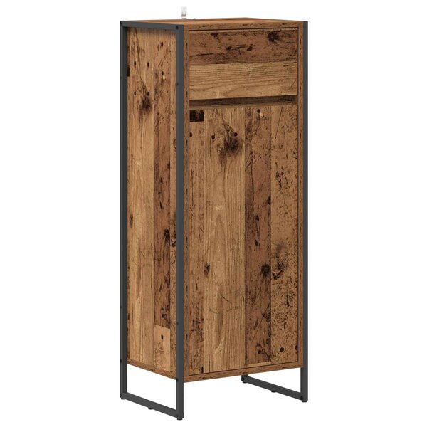 vidaXL Cabinet de salle de bain Bois Ancien 40 x 30 x 100 cm