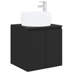 vidaXL Vanité de lavabo mural Noir 49 5 x 44 5 x 66 cm