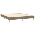 vidaXL Sommier à lattes de lit avec matelas LED Taupe 160x200 cm Tissu